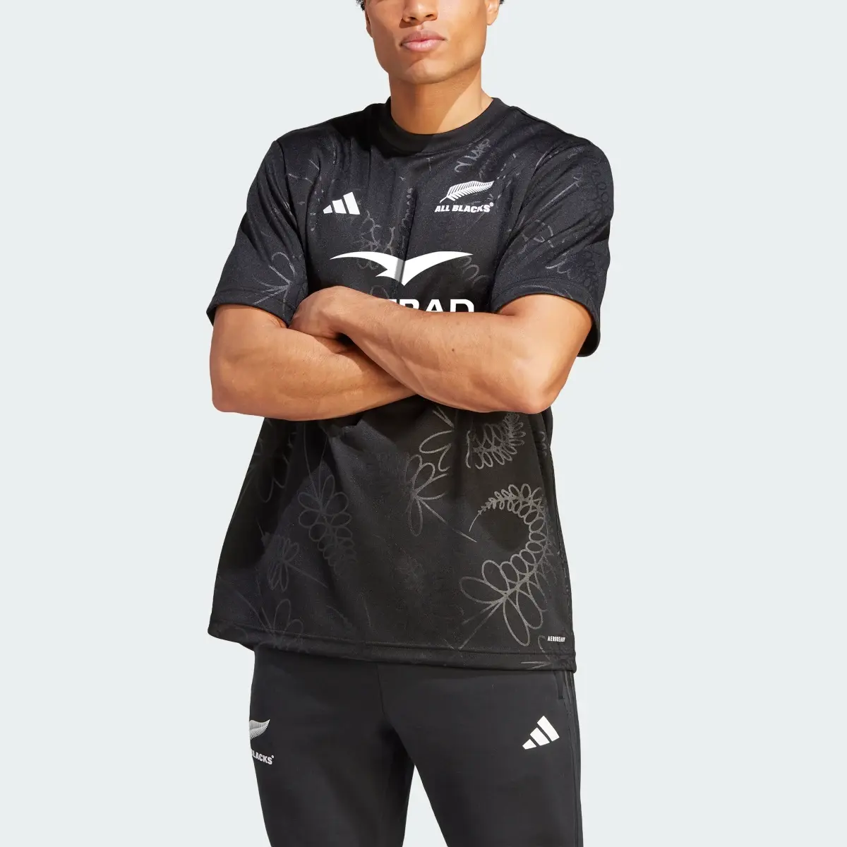 Adidas T-shirt de rugby supporters All Blacks. 1