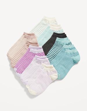 Old Navy Printed Ankle Socks 10-Pack for Girls multi