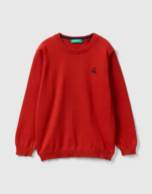 regular fit sweater in 100% cotton