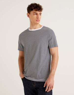 Striped t-shirt in 100% cotton