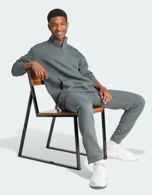 Adidas ALL SZN Fleece Tapered Leg Zip Pants. 3