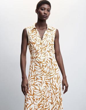 Mango Floral shirt dress