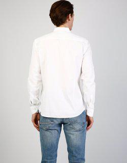 Modern Fit Shirt Neck Erkek Beyaz Uzun Kol Gömlek