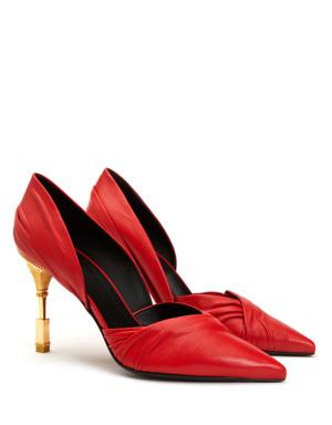 Kırmızı Deri Topuklu Ayakkabı