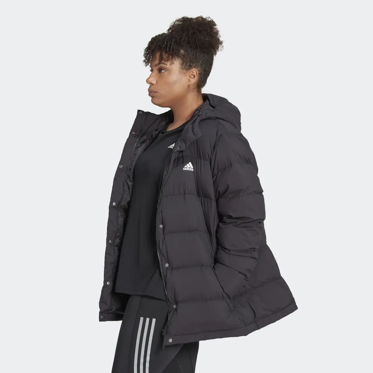 Adidas Helionic Hooded Down Jacket (Plus Size). 3