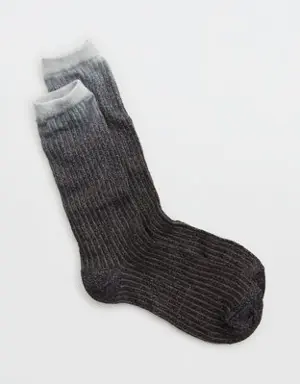 Metallic Ombre Crew Socks