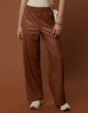 By Aerie Real Luxe Faux Leather Wide Leg Pant