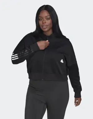 Cropped Track Top (Plus Size)
