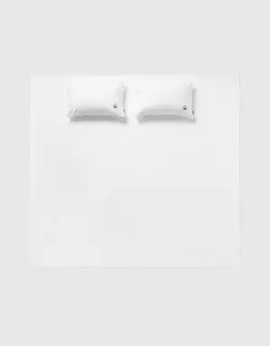 set of white double bed sheets