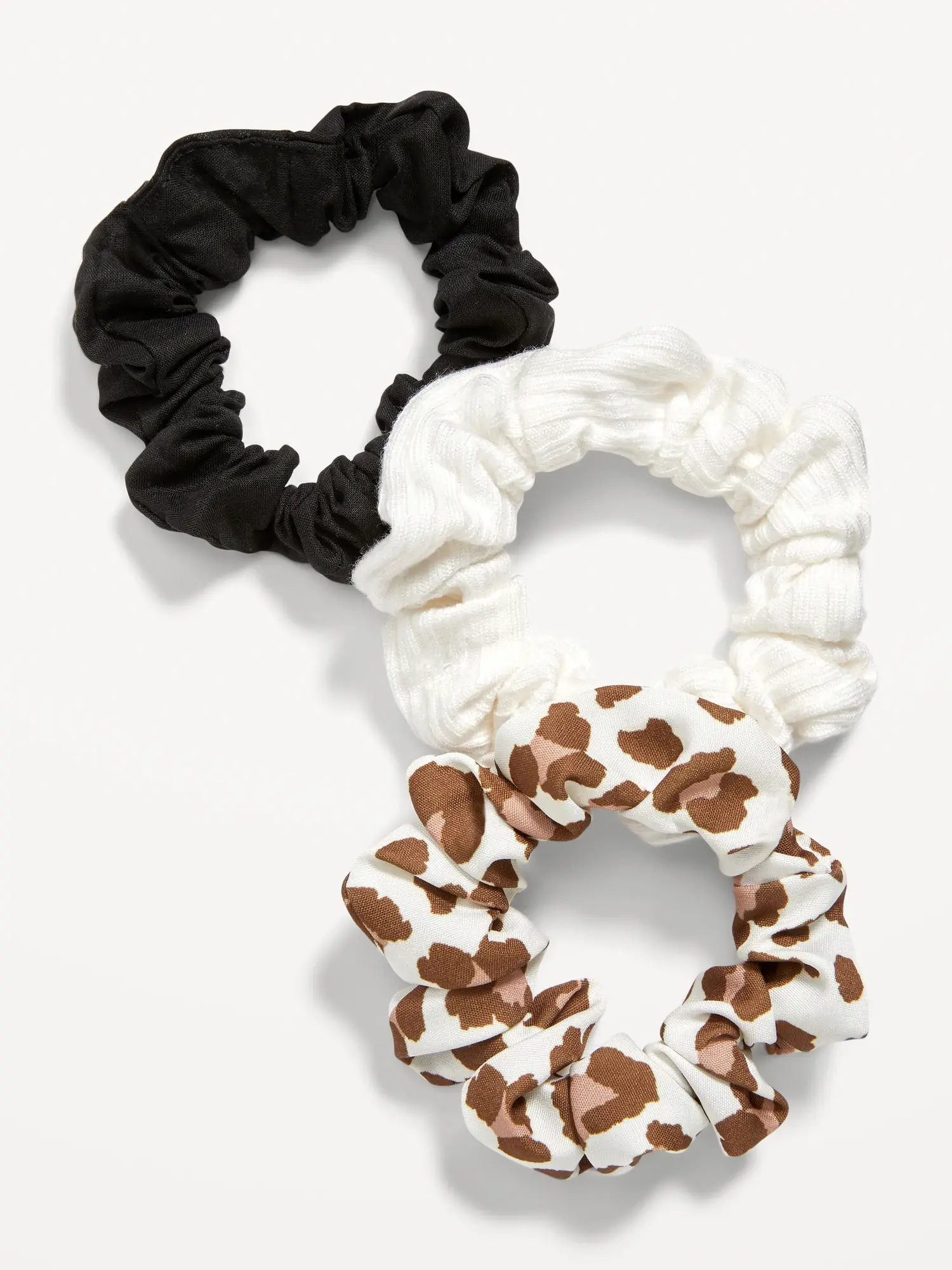 Old Navy Scrunchie Hair-Tie 3-Pack for Girls brown. 1