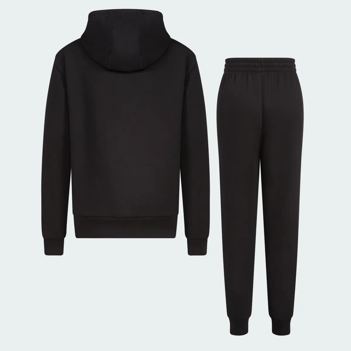 Adidas Two-Piece Long Sleeve Hooded Pullover & Elastic Waistband Jogger Set. 2