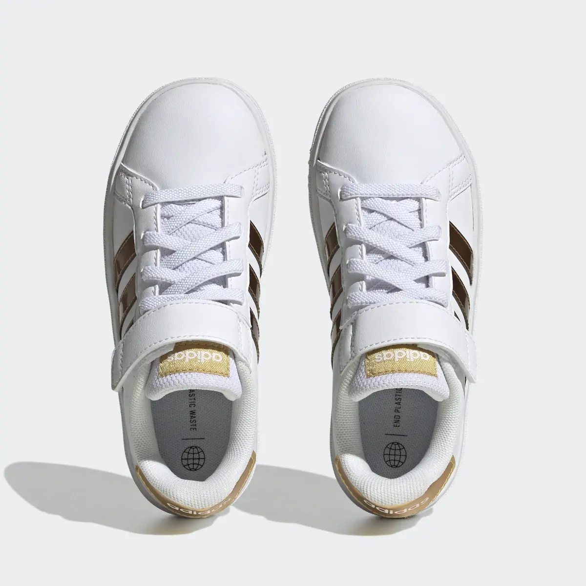 Adidas Grand Court Sustainable Elastic Lace and Top Strap Shoes. 3