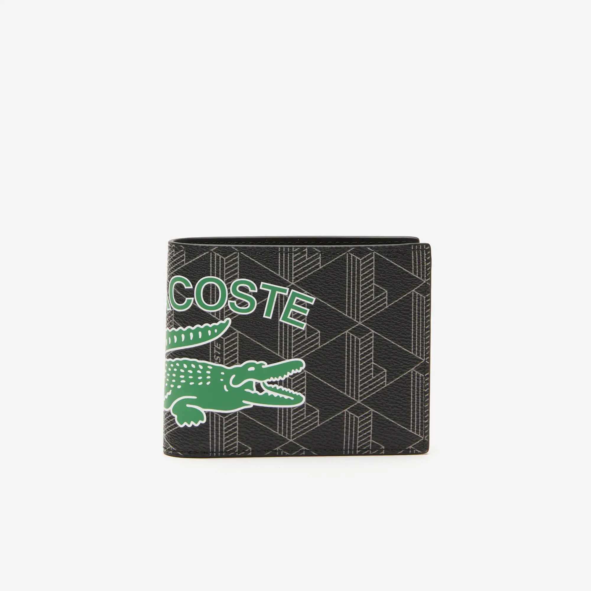 Lacoste Men’s The Blend Monogram Print Folding Wallet. 1