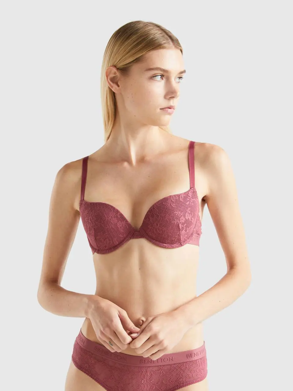 Benetton stretch lace push-up bra. 1