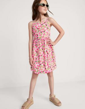 Old Navy Printed Fit & Flare Cami Dress for Girls pink