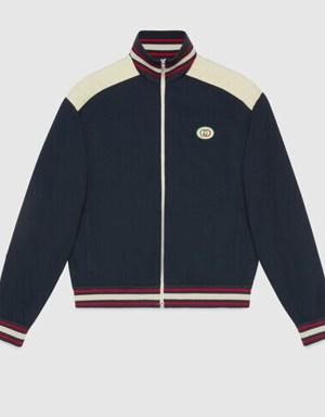 Cotton jersey zip jacket