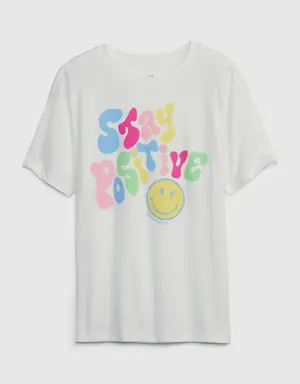 &#215 SmileyWorld&#174 Kids Graphic T-Shirt white