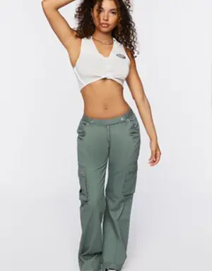 Forever 21 Twill Low Waist Cargo Pants Cypress