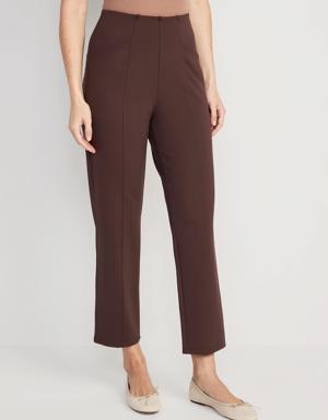 Old Navy Extra High-Waisted Stevie Straight Taper Ankle Pants for Women brown