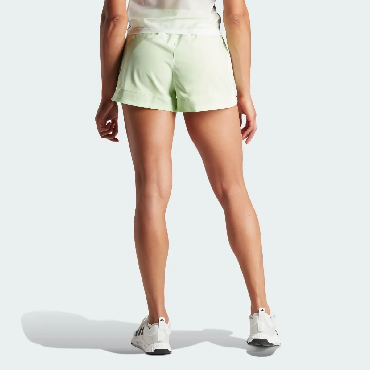 Adidas Pacer Training 3-Stripes Woven Mid-Rise Shorts. 2