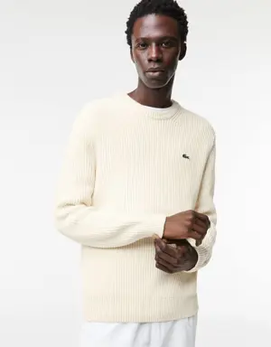 Men's Lacoste Classic Fit Crew Neck Organic Cotton Sweater