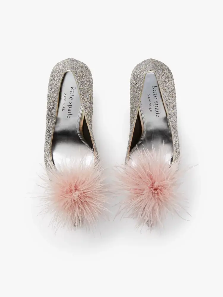 Kate Spade Marabou Pumps. 3