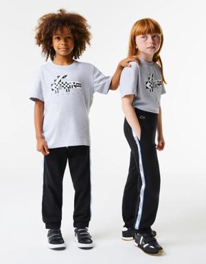 Kids' Lacoste Printed Bands Trackpants