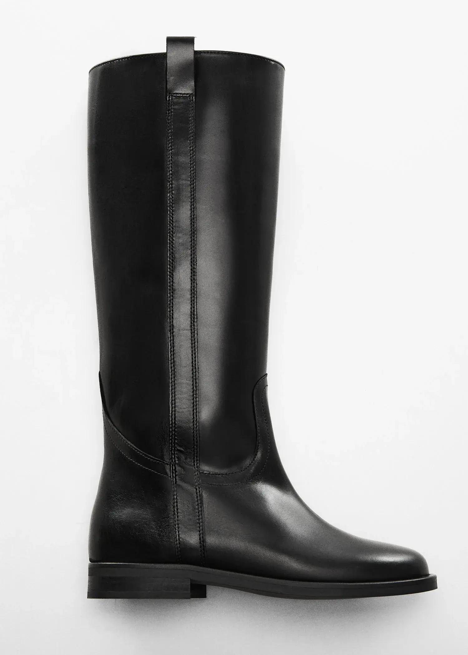 Mango Leather high-leg boots. 1