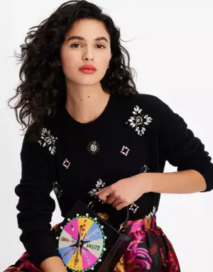 Rhinestone Embellished Sweater