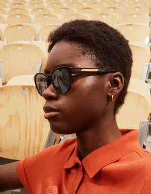 Lacoste Óculos de sol redondos em plástico para Mulher Roland Garros