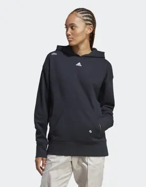 Relaxed Hoodie with Healing Crystals-Inspired Graphics