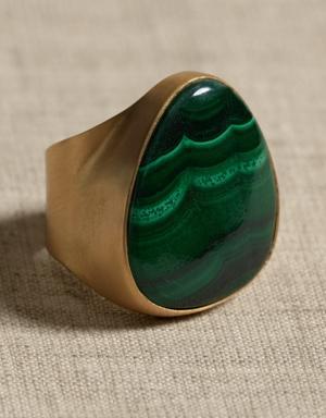 Malachite Ring &#124 Aureus + Argent green