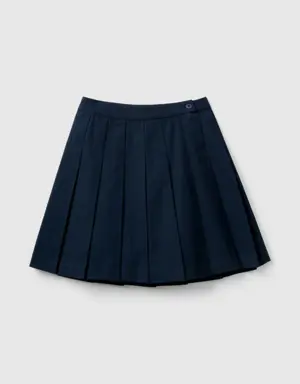 pleated skirt in flannel
