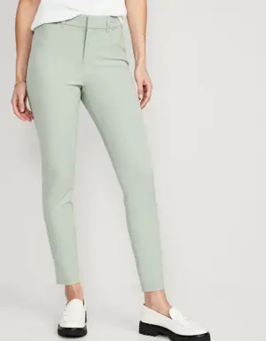 High-Waisted Pixie Skinny Ankle Pants for Women green