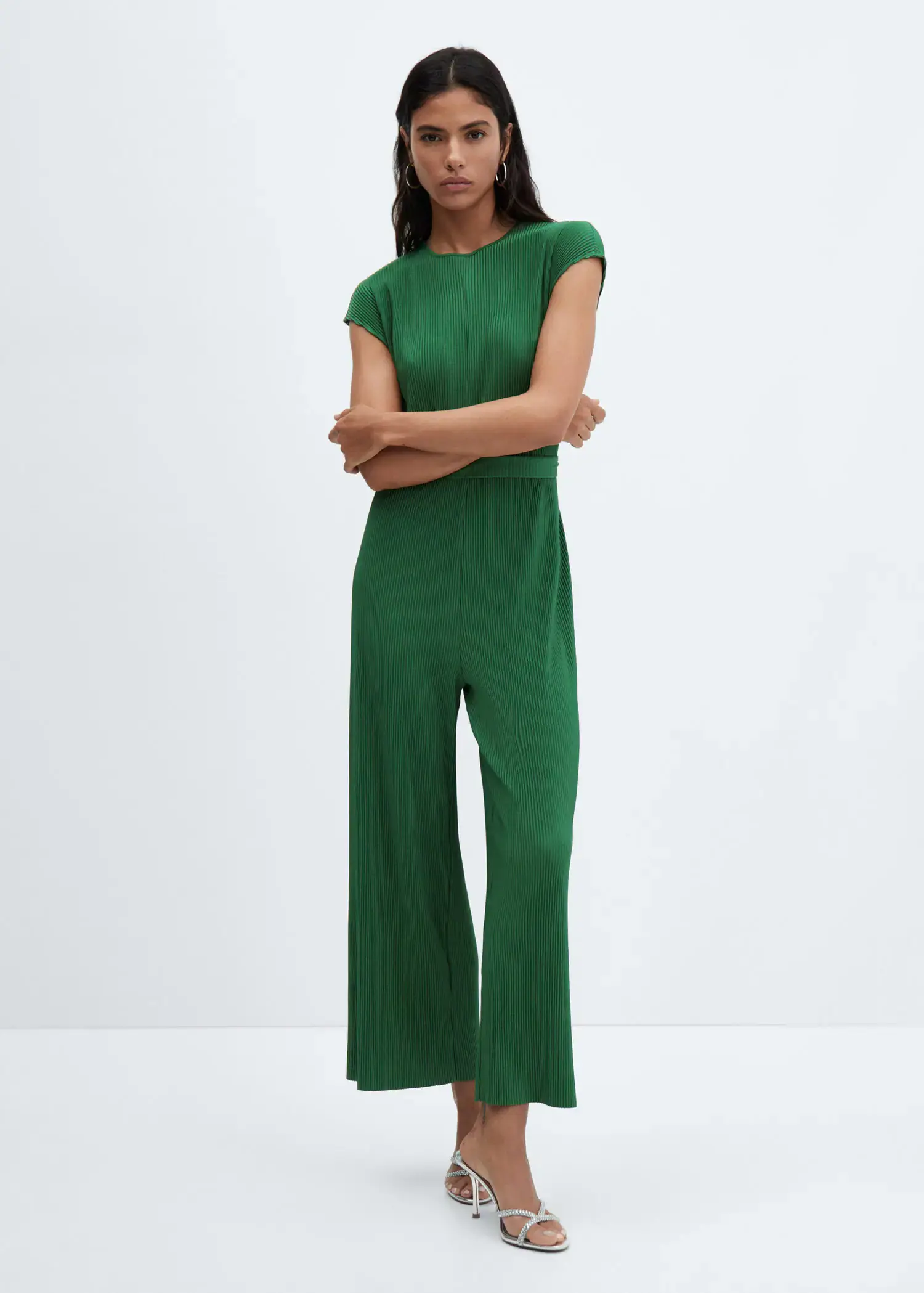 Mango Pleated jumpsuit with bow. 3