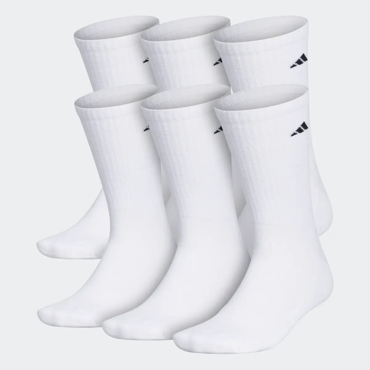 Adidas Athletic Cushioned Crew Socks 6 Pairs. 1