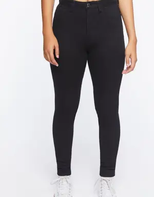 Forever 21 Stretch High Rise Skinny Jeans Black