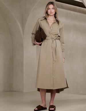 Banana Republic Savannah Midi Shirt Dress brown