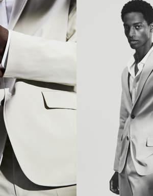 Mango Slim-fit technical suit blazer