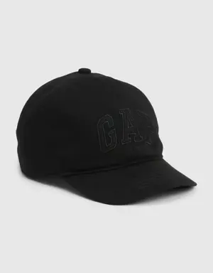 Kids Organic Cotton Gap Arch Logo Baseball Hat black