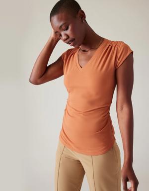 Outbound V Neck Tee orange