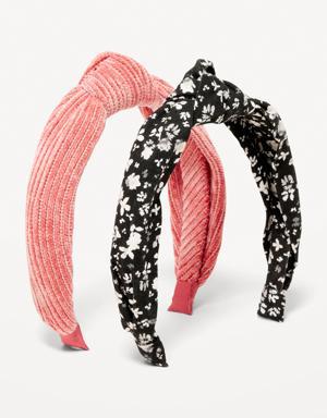 Fabric-Covered Headbands 2-Pack for Girls multi
