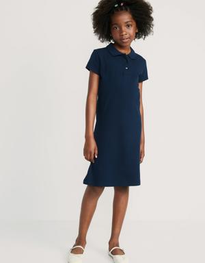 Old Navy School Uniform Pique Polo Dress for Girls blue