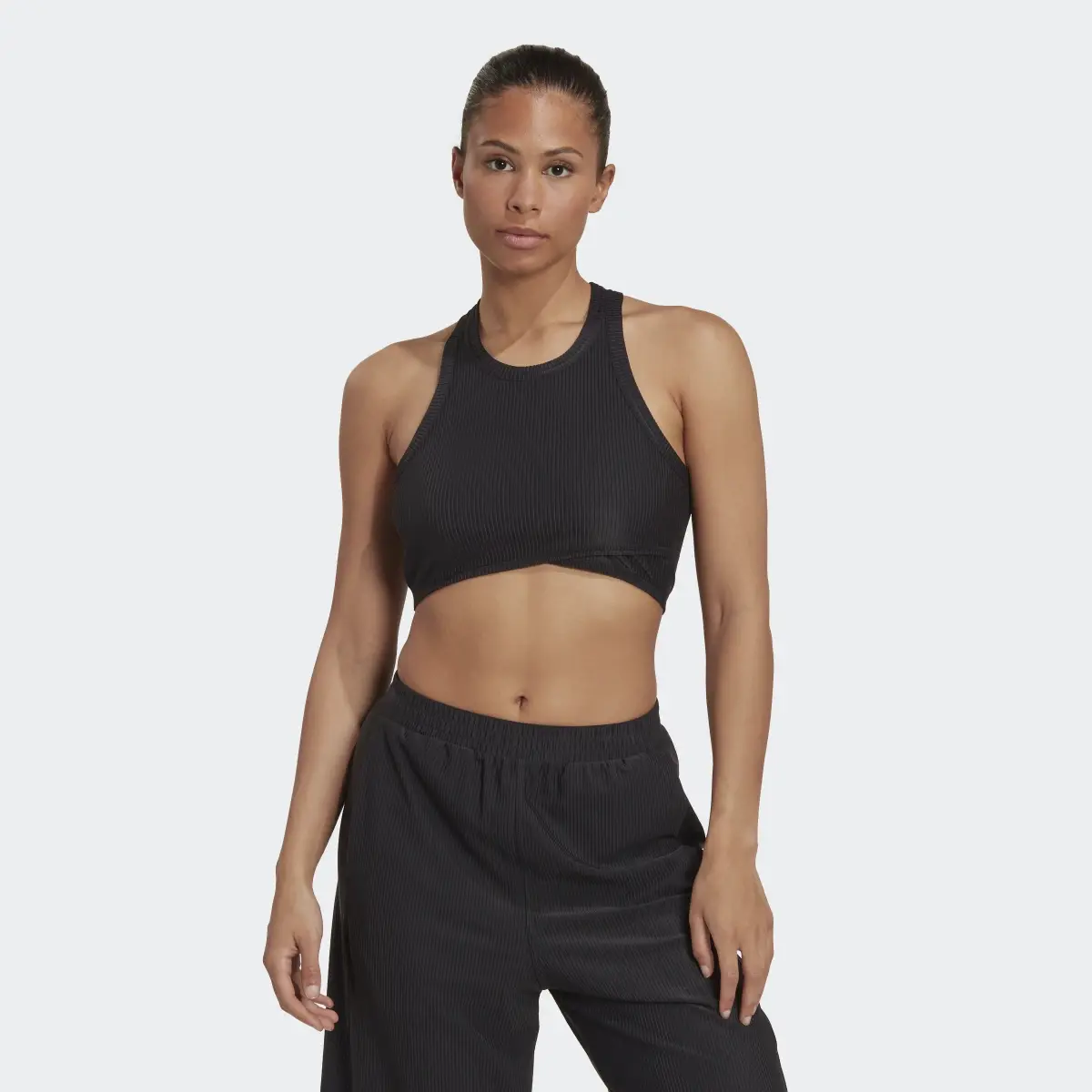 Adidas Yoga Studio Wrapped Rib Tank Top. 2