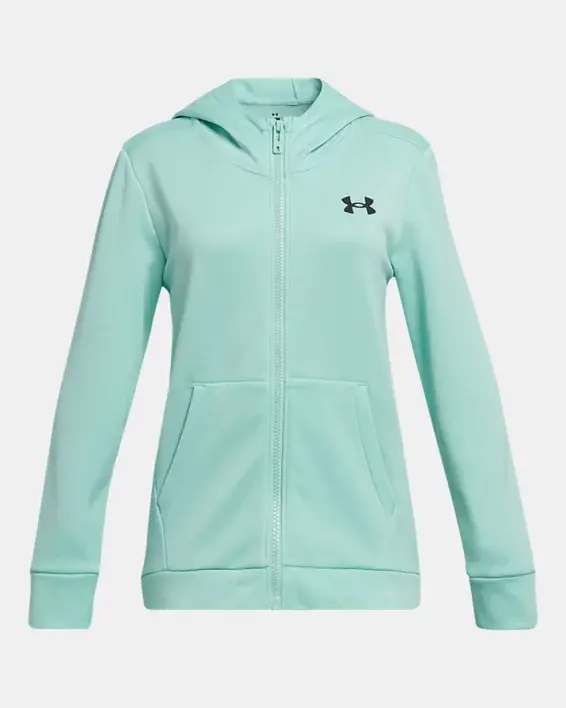 Under Armour Girls' Armour Fleece® Full-Zip Hoodie. 1