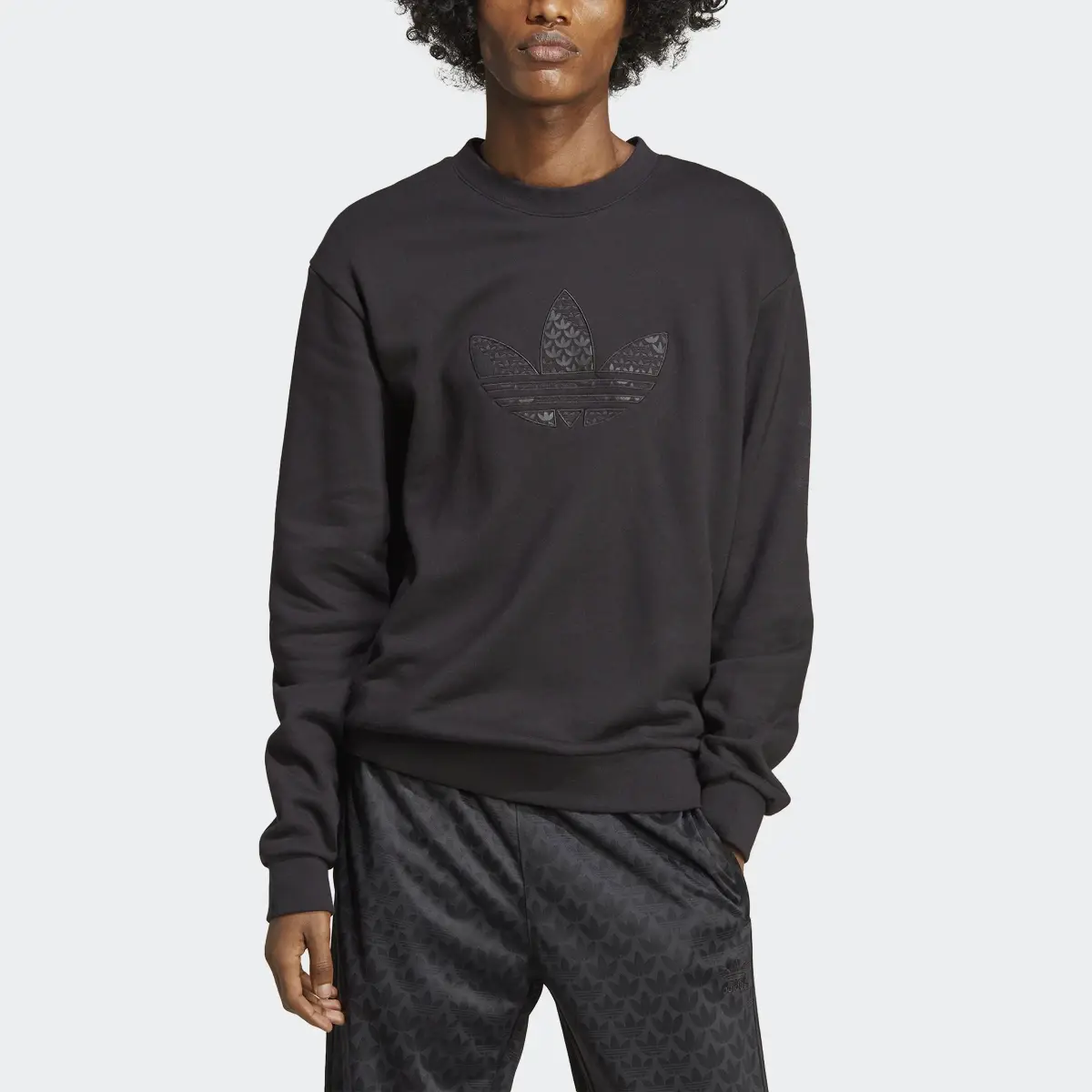 Adidas Graphics Monogram Crew Sweatshirt. 1