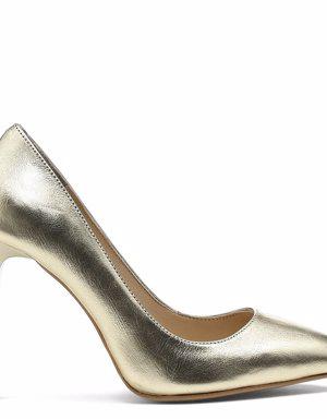 PANKE 1PR Altın Kadın Topuklu Ayakkabı
