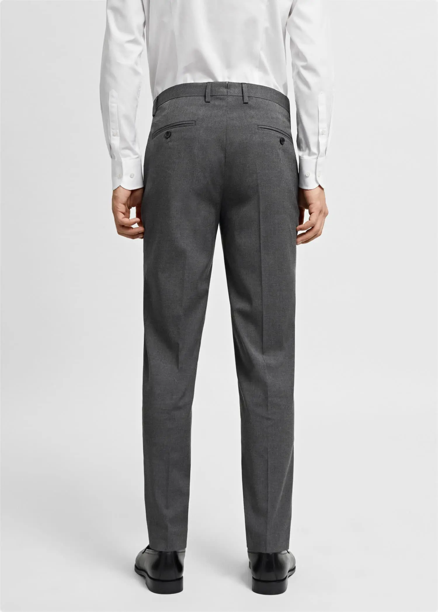Mango Stretch fabric slim-fit suit trousers. 3