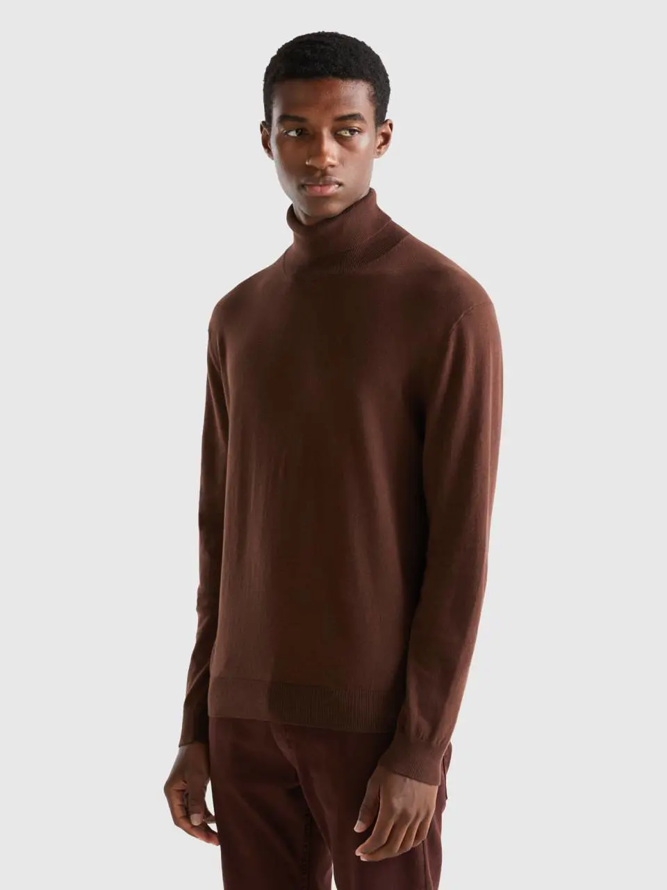 Benetton turtleneck in lightweight cotton blend. 1