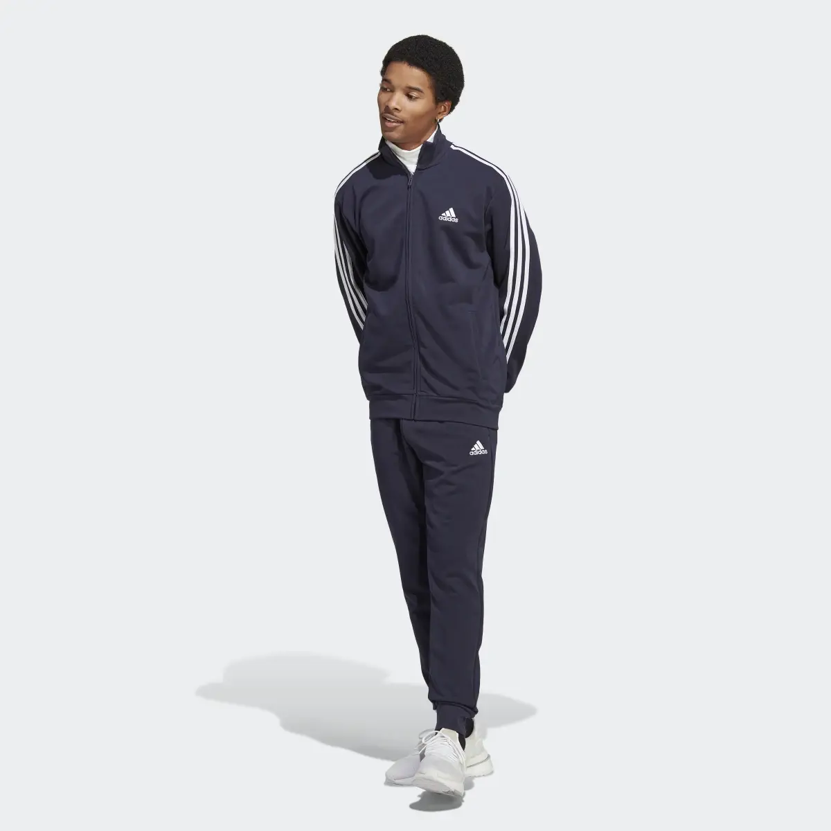 Adidas Basic 3-Stripes French Terry Track Suit. 2